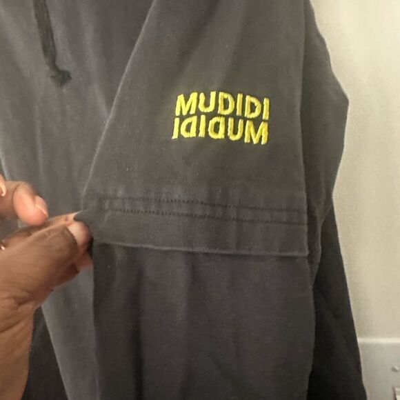 MUDIDI Free Black Men’s Layered Hoodie Sweatshirt - Picture 4 of 9